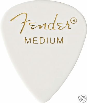 12 Pack of Fender 351 Medium White Picks