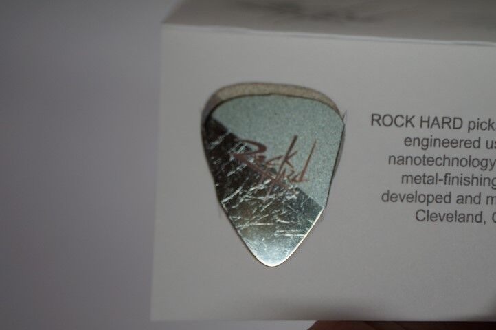 Rock Hard Coated Stainless Steel Guitar Pick Germanium Angled Grip