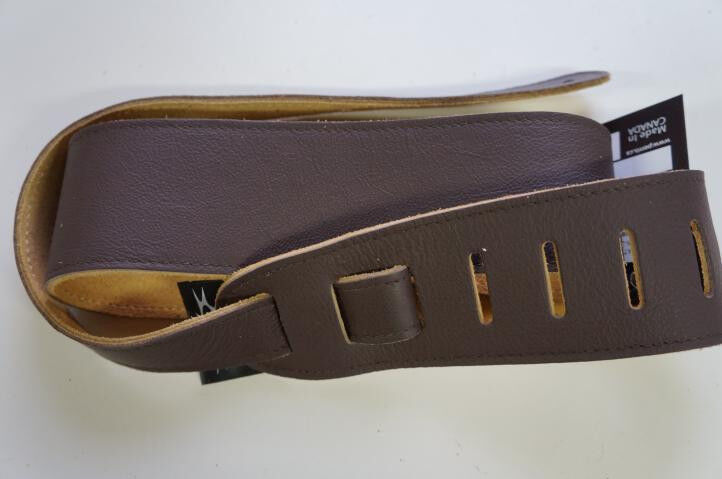 Perris Leather 2 1/2" Italian Garment Leather Guitar Strap Brown P25DX-2208