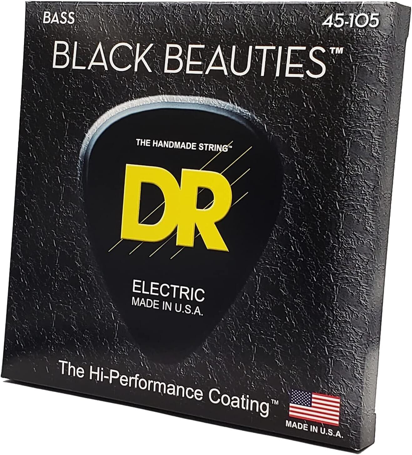 DR Strings Black BeautiesBlack Coated Bass Guitar Strings 45105 (BKB