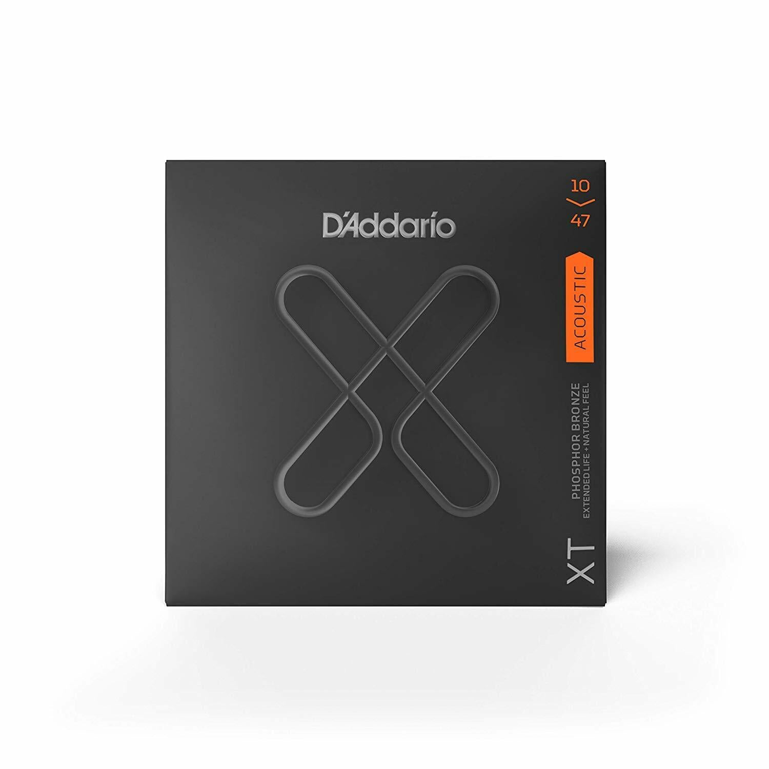 D'Addario XTAPB1047 XT Phosphor Bronze Acoustic Guitar Strings Extra L
