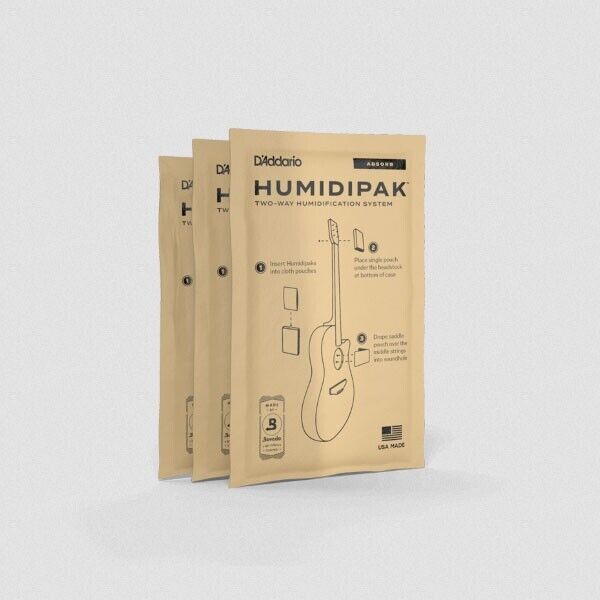 D'Addario Humidipak Absorb Two-Way Humidification System Pack of 3 Refills