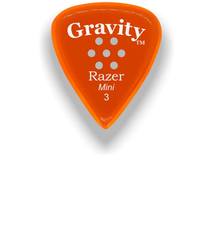Gravity Razer Master Finish 3.0mm Guitar Pick with Multi-Hole