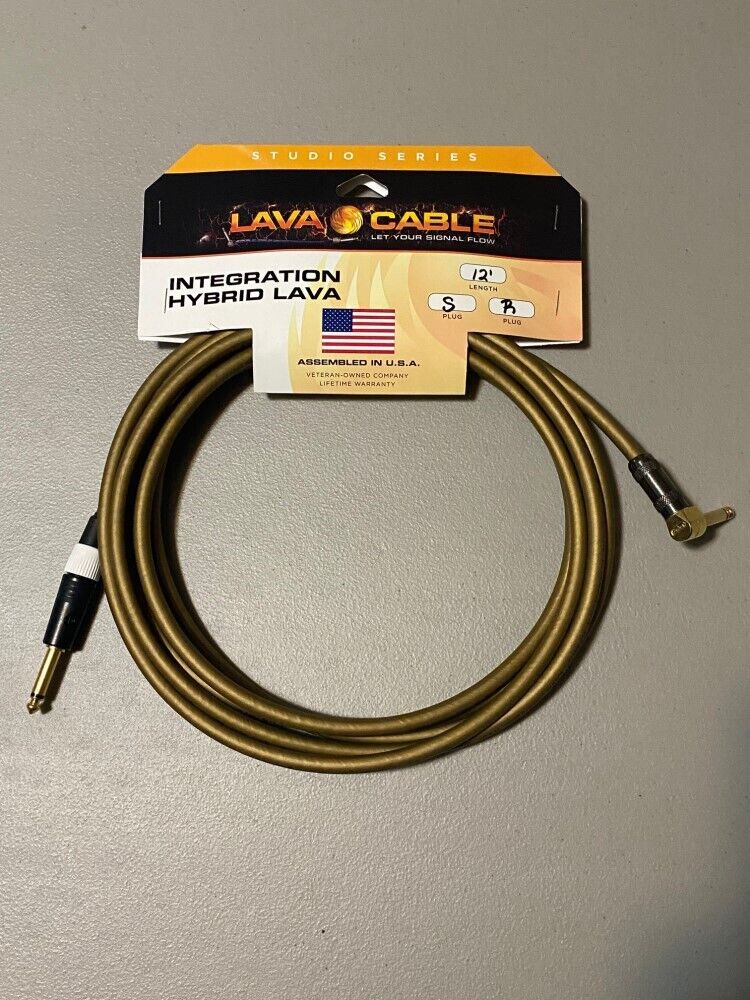 Lava Cable Van Den Hul Hybrid Instrument Cable 12ft Right Angle to Straight