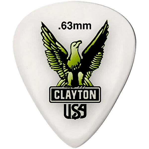 6-Pack of Clayton Acetal Standard Picks .63mm