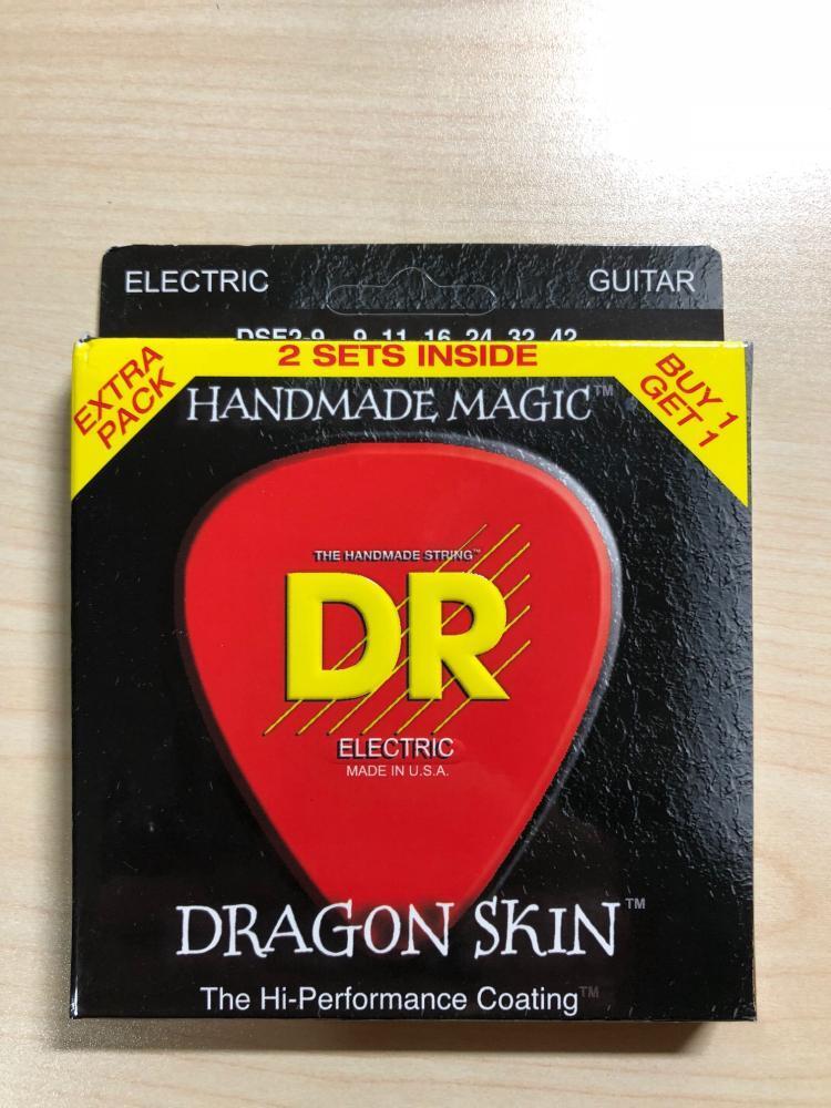 DR Strings Dragon Skin Electric Guitar Strings 2 Pack 9-42