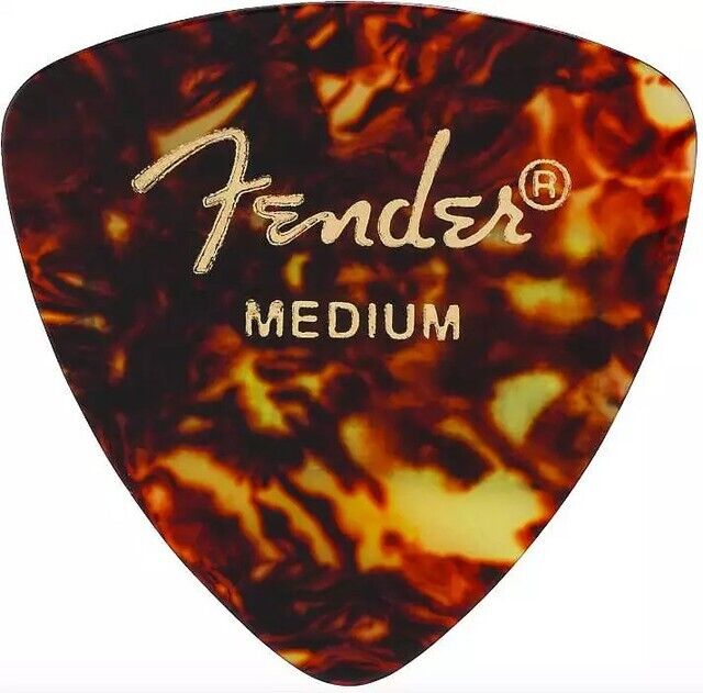 6 Pack Fender 346 Rounded Triangle Shell Picks - Medium