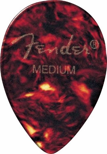 12 Pack Fender 358 Classic Teardrop Shell Picks - Medium
