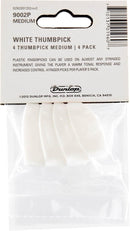 4-Pack of Dunlop White Thumbpicks Medium