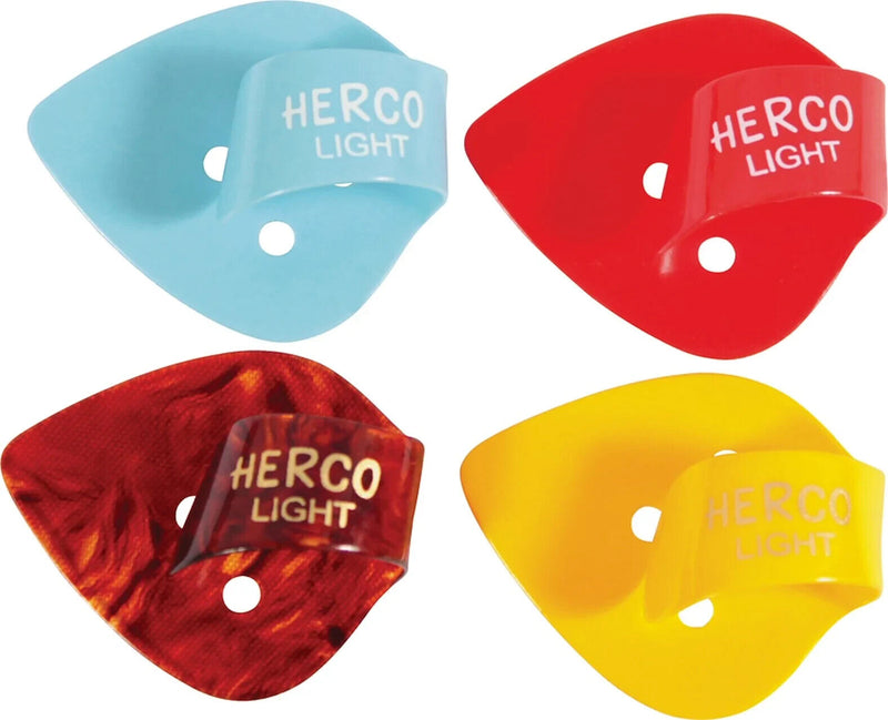 3-Pack of Herco Flat Thumb Picks - Light