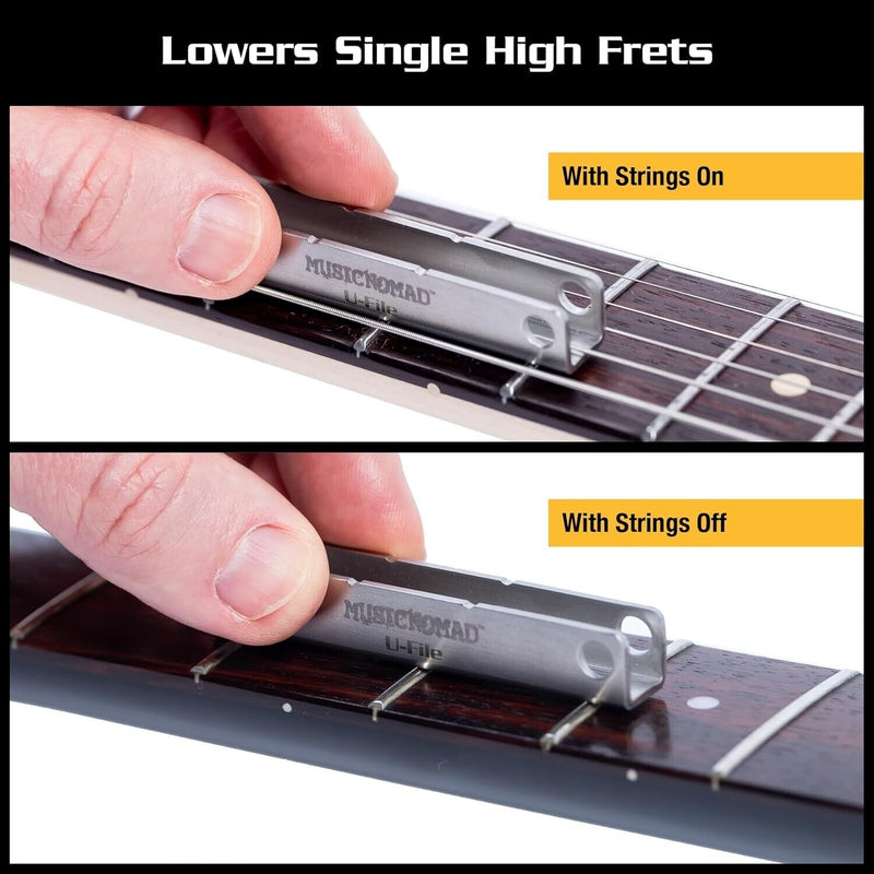 Music Nomad Fret Leveler - Diamond U-File for Leveling Single Guitar Frets MN813