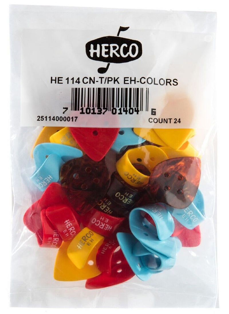 24-Pack of Herco Flat Thumb Picks - Extra Heavy HE114