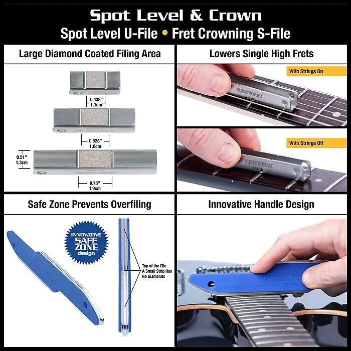 Music Nomad Premium Guitar Tech Fret Tool 18-piece Set MN880