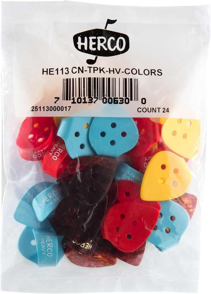 24-Pack of Herco Flat Thumb Picks - Heavy HE113