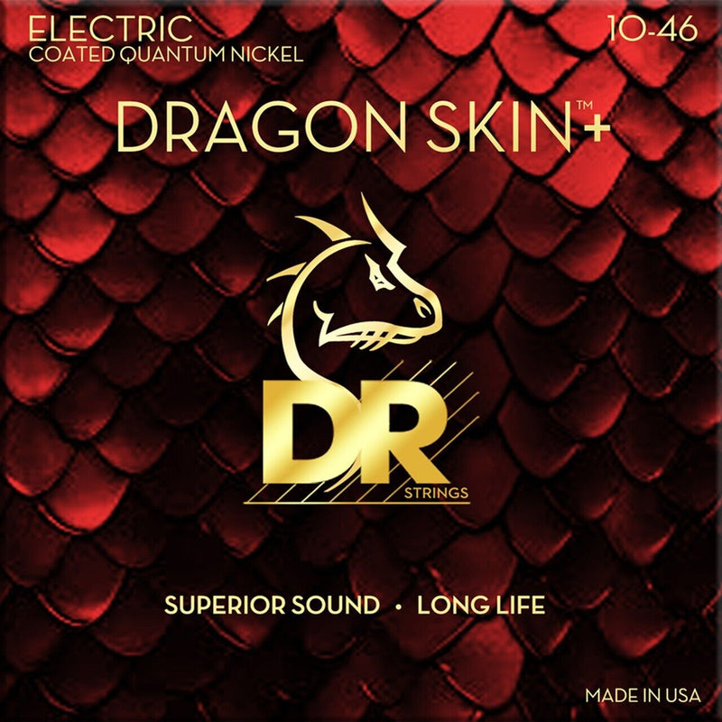 DR Strings Dragon Skin+ Quantum Nickel Coated Electric Guitar Strings - Medium