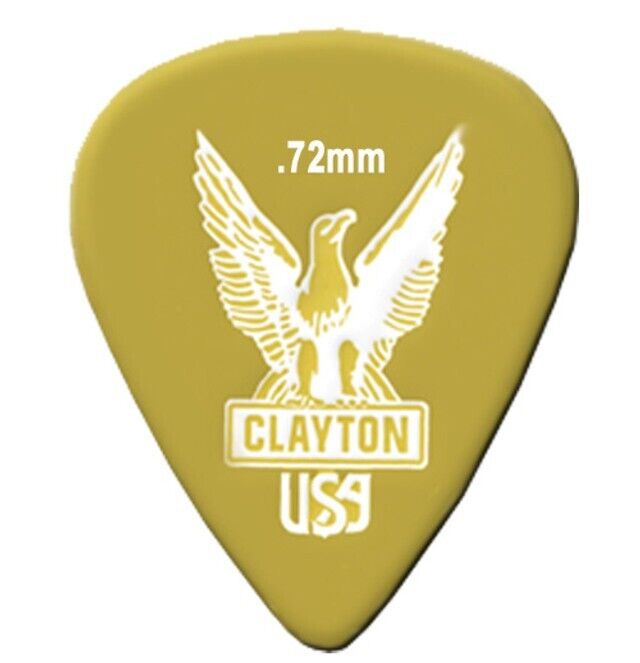6-Pack of Clayton Ultem Gold Standard Picks - .72mm