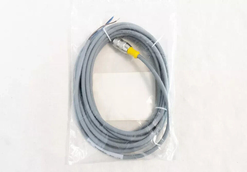 Turck RK 4T-4 Cordset, M12 Female to Cut-end, Grey, 3 cond., 4 m, PVC, Grey, Eur