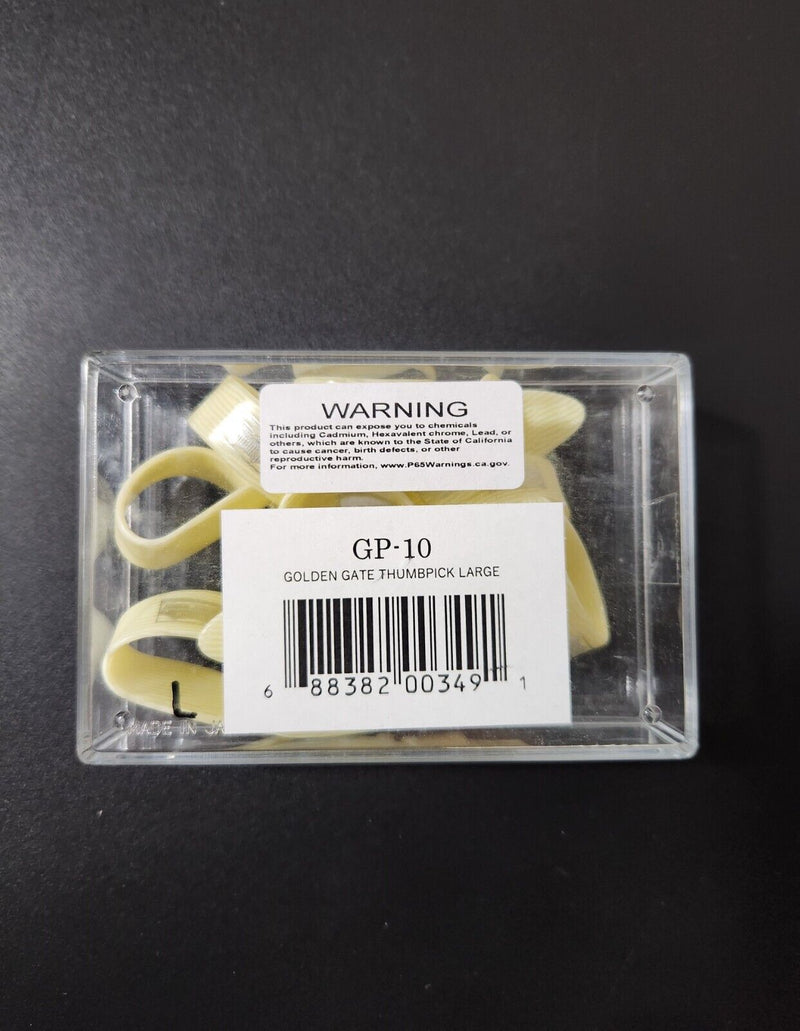 Golden Gate GP-10 Large Grained Ivory Thumbpicks - 12 Pack