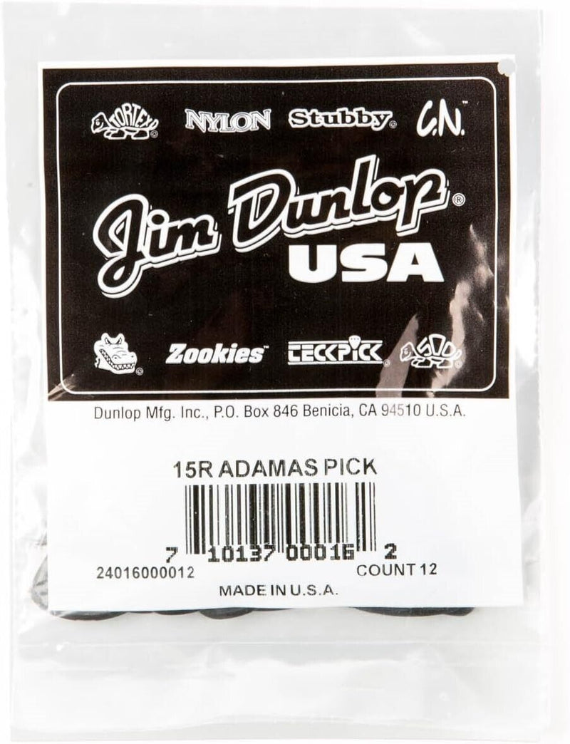 Dunlop Adamas Graphite Guitar Pick - Pack of 12