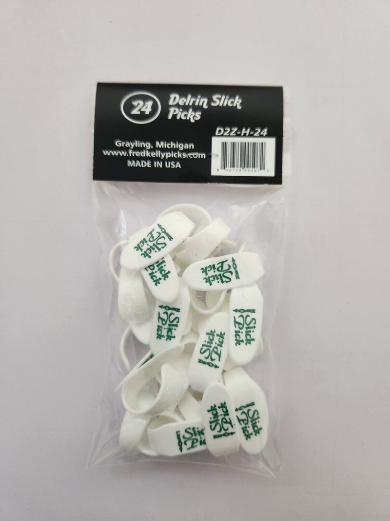 Fred Kelly Thumb Picks Delrin Slick Left Handed Heavy 24 Pack