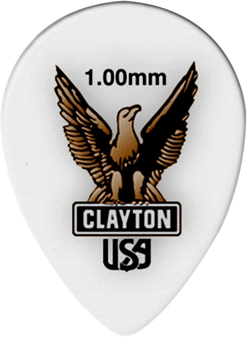 6-Pack of Clayton Acetal Teardrop Picks 1.0mm