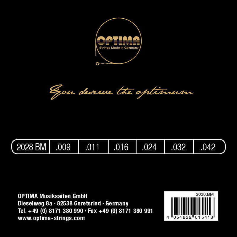 Optima 24K Gold Brian May Signature Electric Guitar Strings 9-42