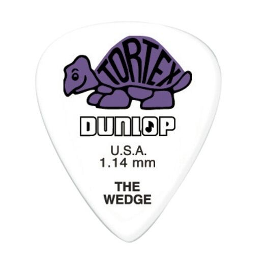 6 Dunlop Tortex, Wedge Picks -  1.14mm