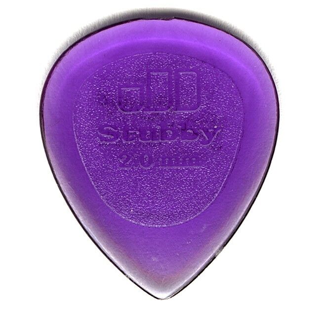 6 Pack of Dunlop Stubby 2.0mm Picks - Light Purple