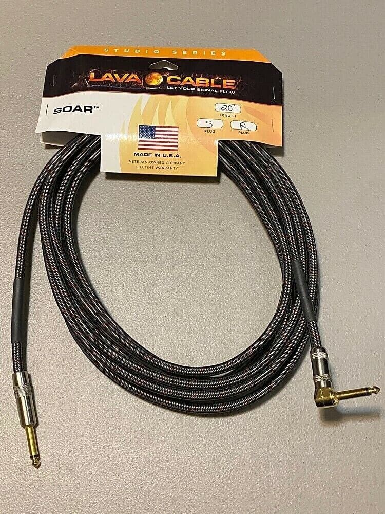 Lava Cable Studio Series Soar Instrument Cable 20' Right-Angle-Straight