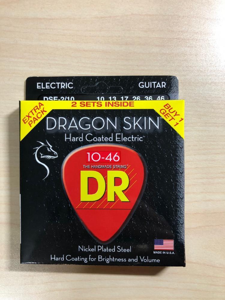 DR Strings Dragon Skin Electric Guitar Strings 2 Pack 10-46