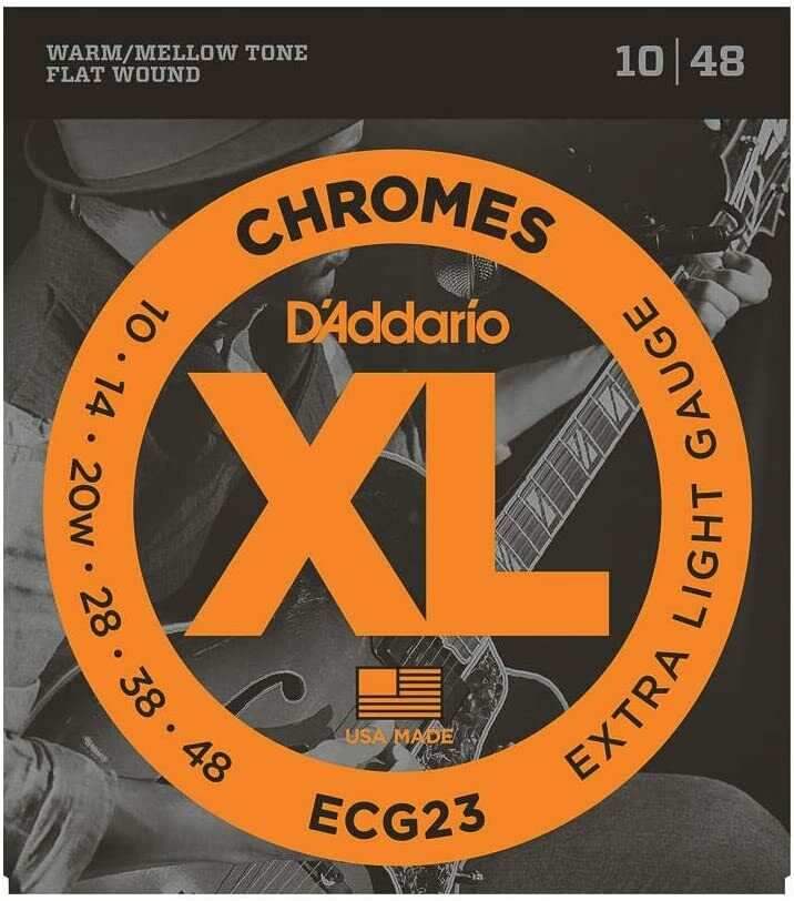 D'Addario Chromes Flat Wound Electric Guitar Strings ECG23