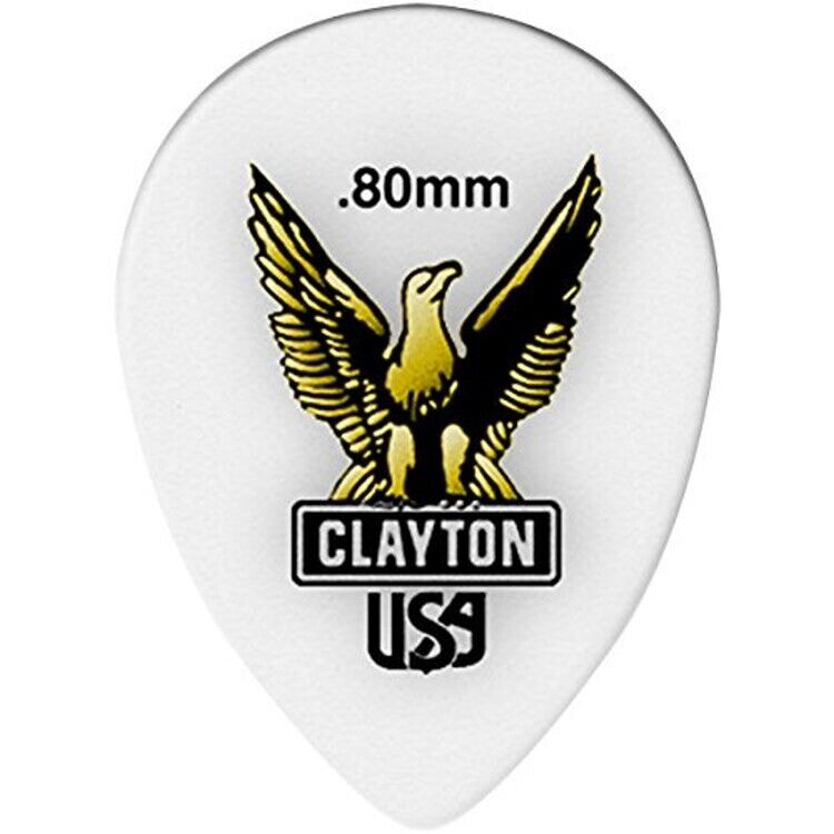 6-Pack of Clayton Acetal Teardrop Picks .80mm