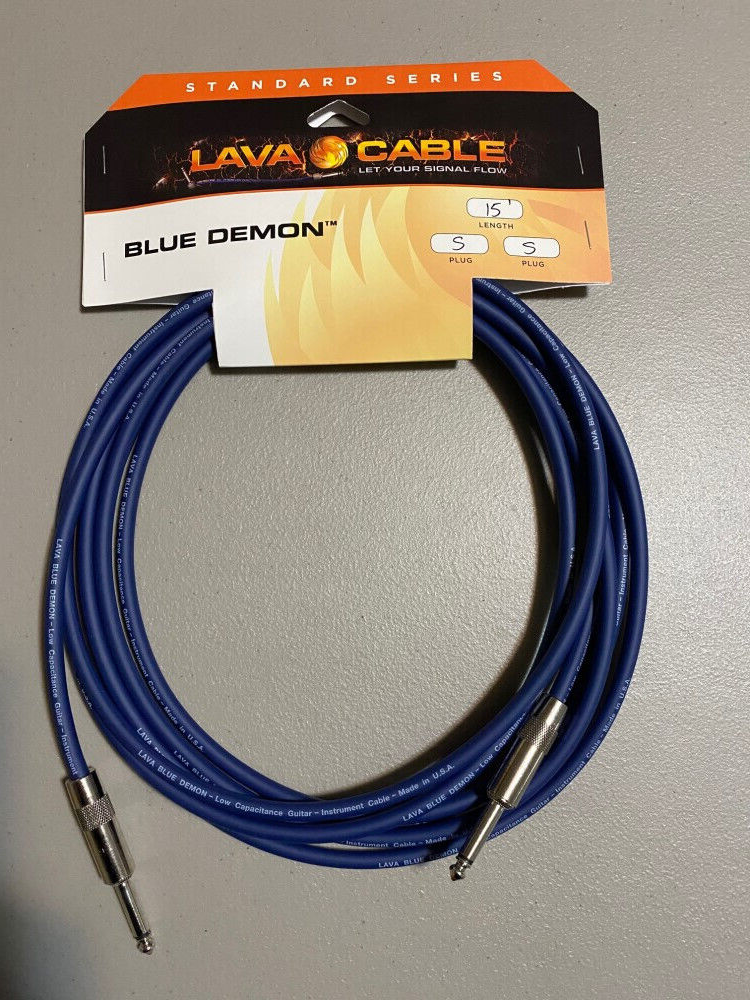 Lava Cable Blue Demon Instrument Cable - 15ft Straight to Straight