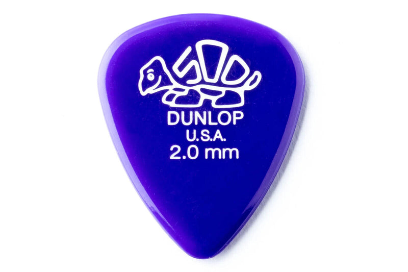 Bag of 12 Dunlop Delrin 500 Picks - 2.0 mm