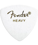 6 Pack Fender 346 Rounded Triangle White Picks - Heavy