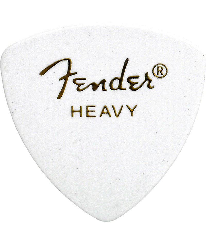 6 Pack Fender 346 Rounded Triangle White Picks - Heavy