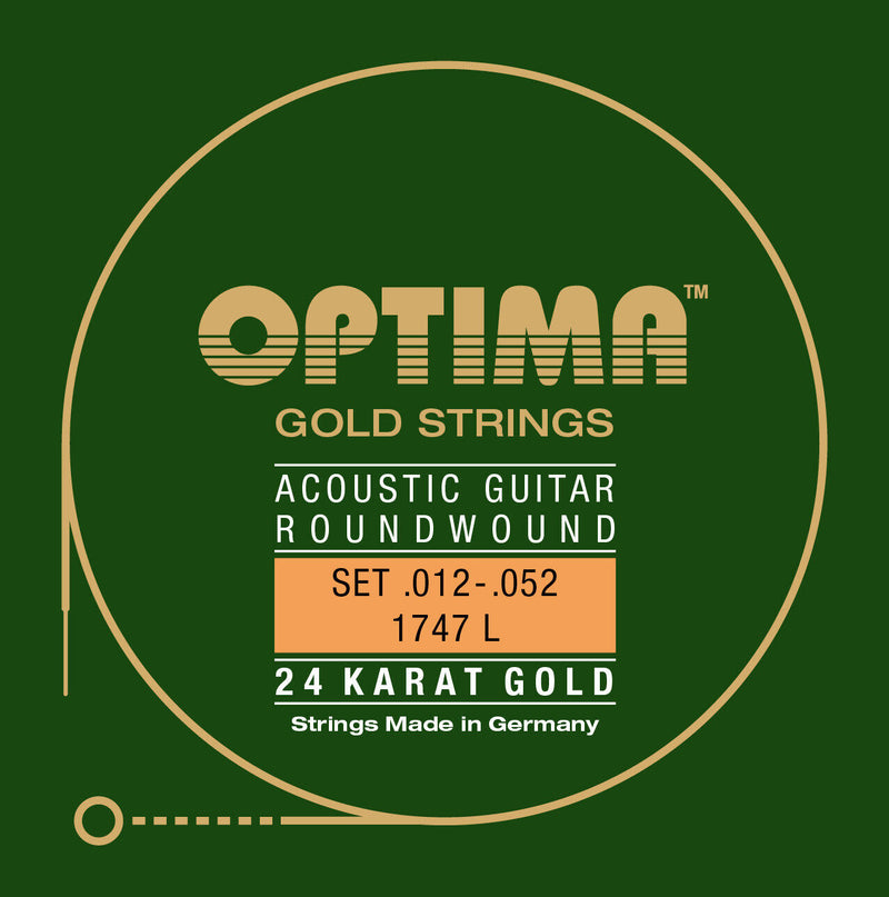 Optima 24K Gold Acoustic Guitar Strings Light 12-52