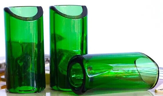 The Rock Slide Moulded Glass Guitar Slide - Green Medium