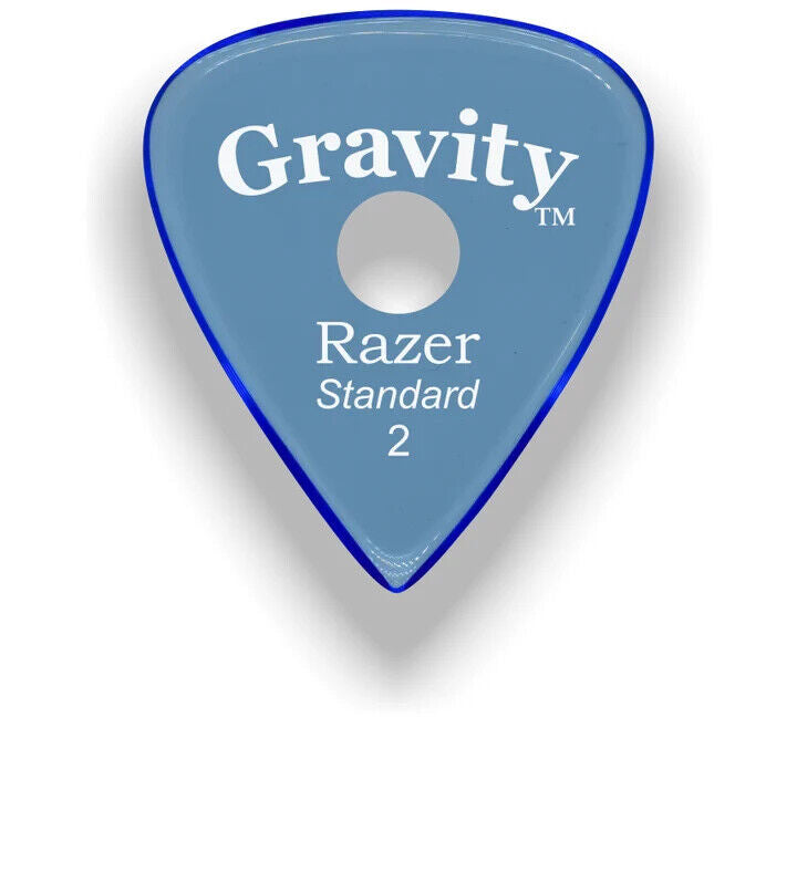 Gravity Razer Polished Guitar Pick 2.0mm with Single Round Hole