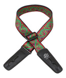 Lock-It 2" Guitar Strap - Bob Masse Series, Green Lizards