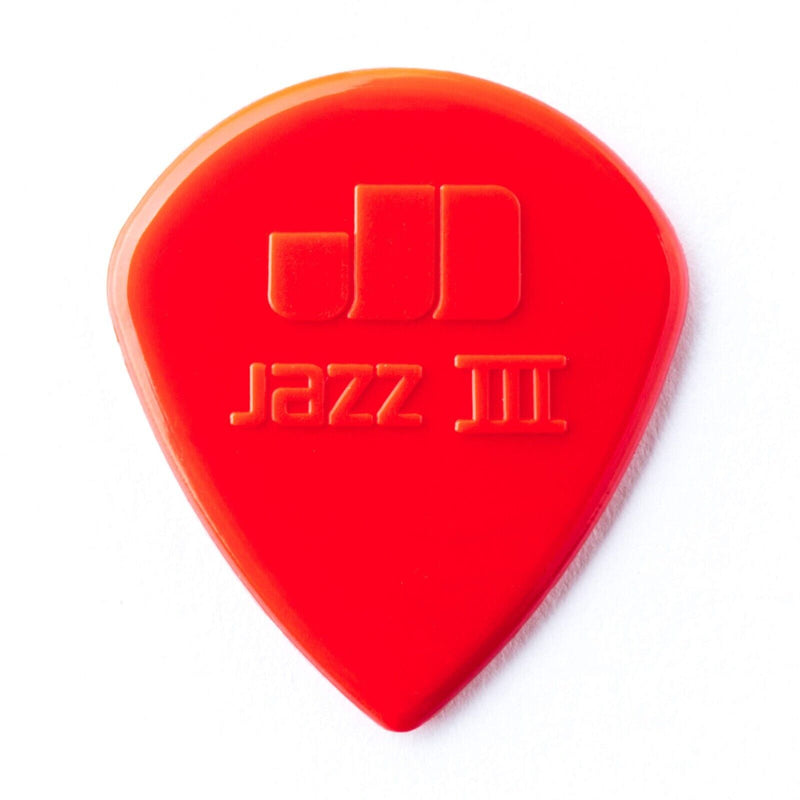 Pack of 6 - Dunlop Jazz III Red Nylon Sharp 1.38mm 47P3N