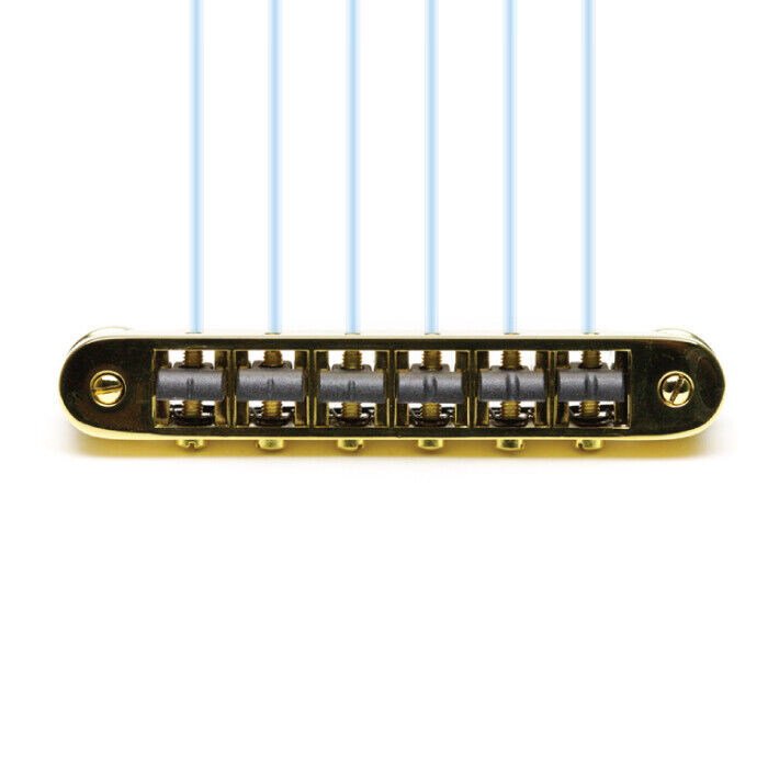 Graph Tech GHOST RESOMAX NV2 BRIDGE 4MM - GHOST PIEZO SADDLES Gold PN-8843-G0