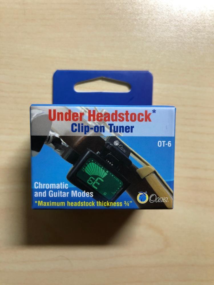 Oasis® OT-6 Under Headstock Clip-On Tuner