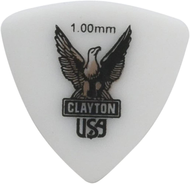 6-Pack of Clayton Acetal Rounded Triangle Picks 1.0mm