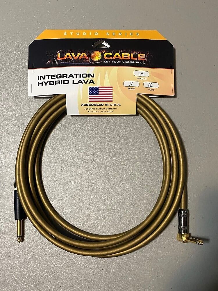 Lava Cable Studio Series Van Den Hul Hybrid Instrument Cable 15 ft RA to S