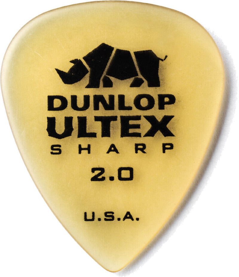 6-Pack of Dunlop Ultex Sharp Picks - 2.0 mm