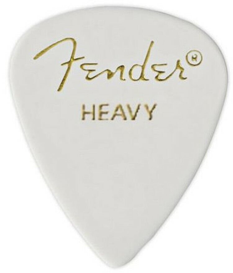 12 Pack of Fender 351 Heavy White Picks