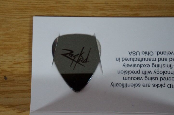 Rock Hard Coated Stainless Steel Guitar Pick Night Vision Straight Grip