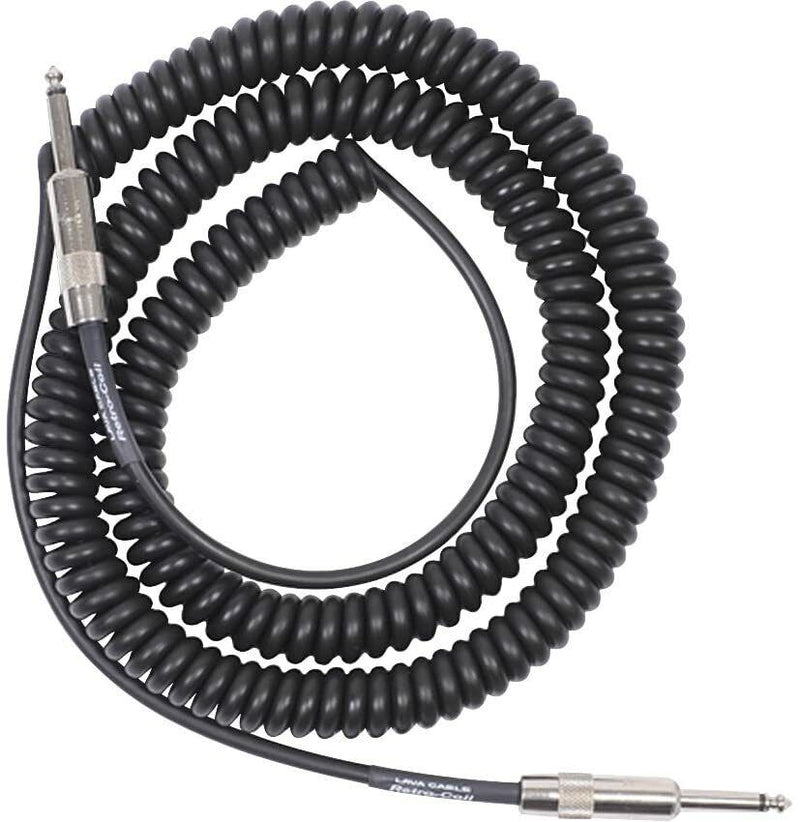 Lava Cable Retro Coil Instrument Cable Black Straight to Straight