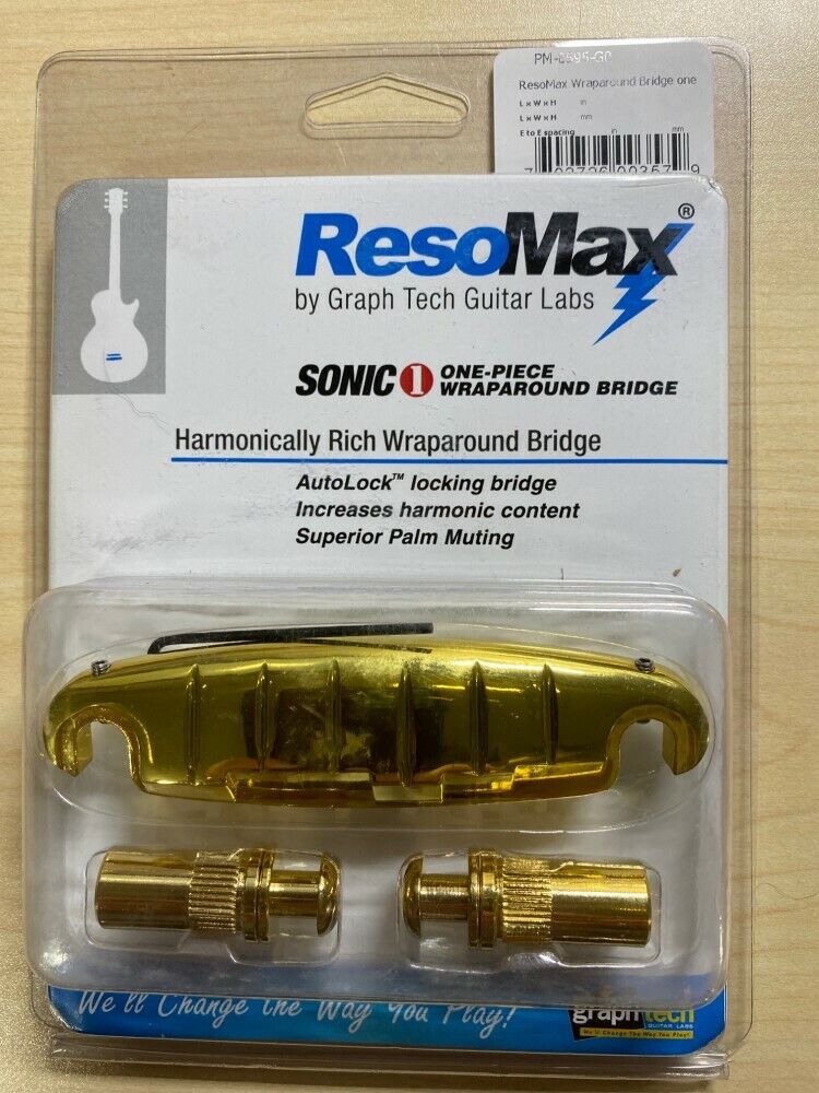 Graph Tech Resomax Sonic 1 One Piece Wraparound Bridge Gold PM-8595-G0